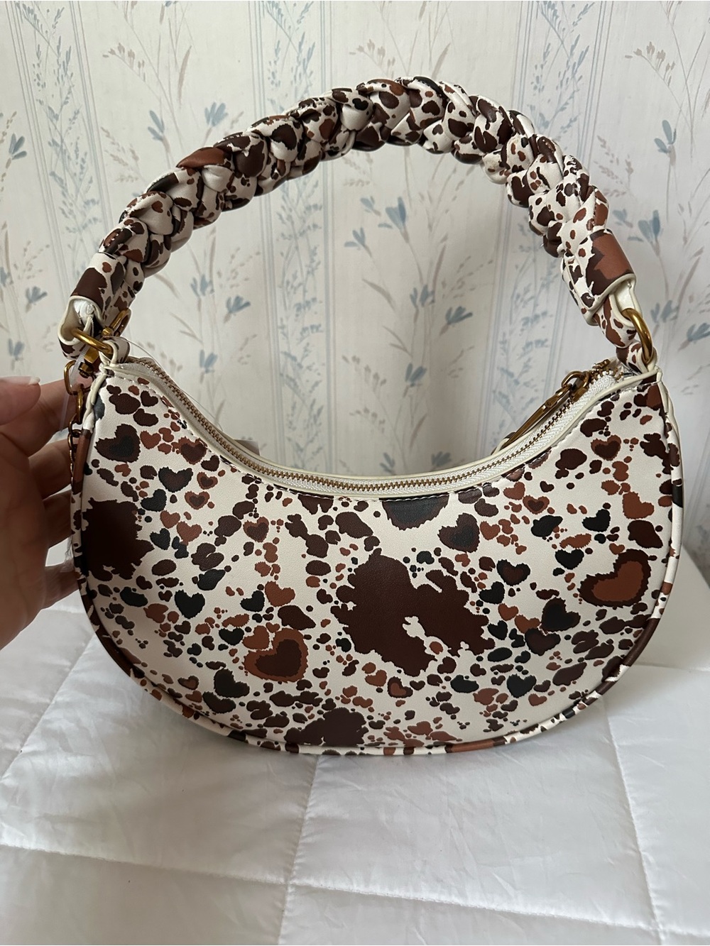Betsey Johnson Cow Print Hobo - Picture 2 of 9